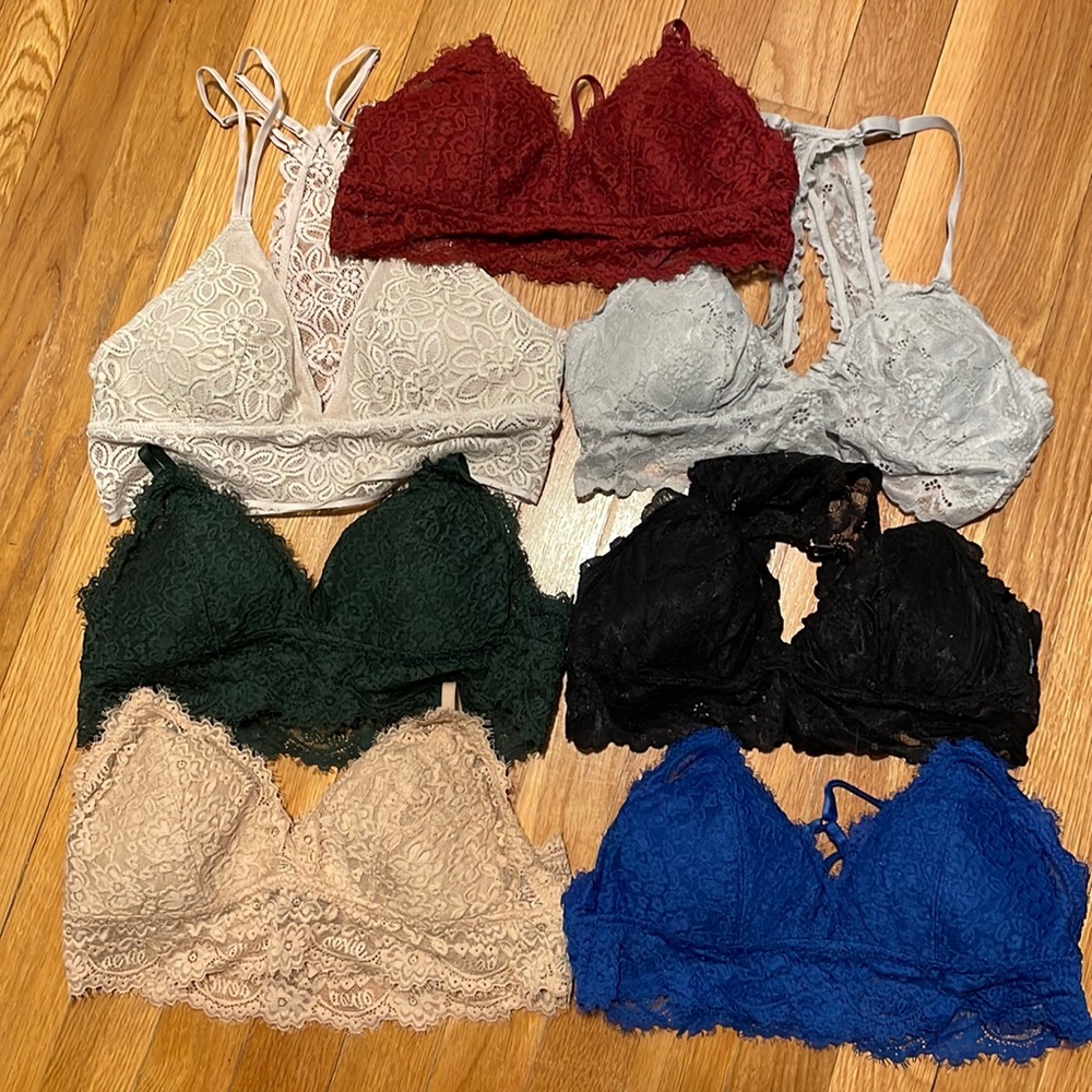 Lot of 7 Aerie Lace Padded Y-Back Bralette Bralettes